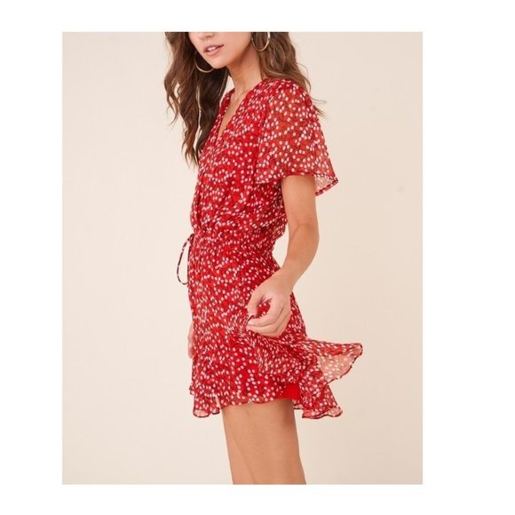 Romper Ruffle Chiffon - in Red - Picture 3 of 6